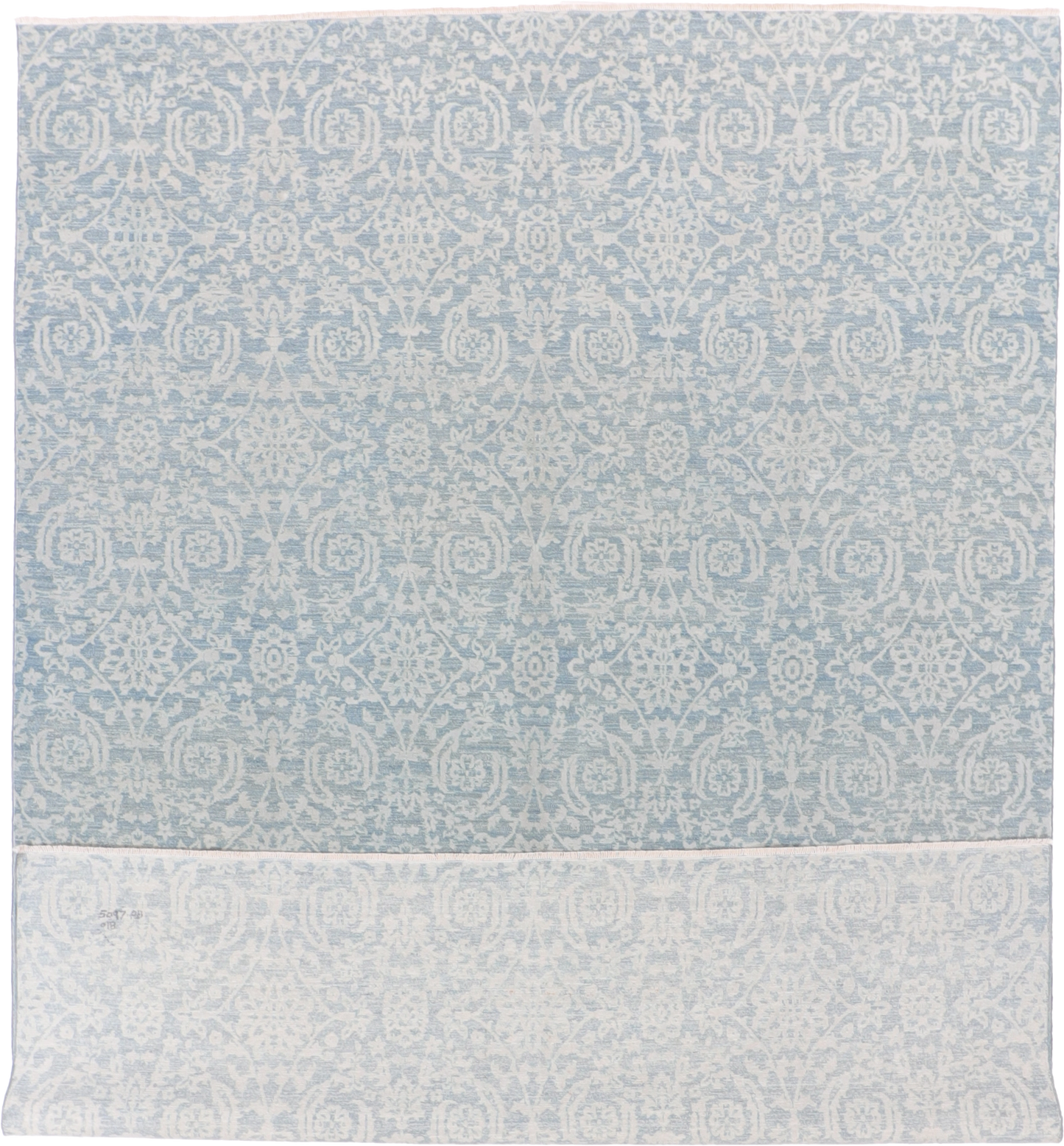 W 8.10 L 12 Mahal Wool And Silk Blend Hand-Woven All-Over Design - 59898