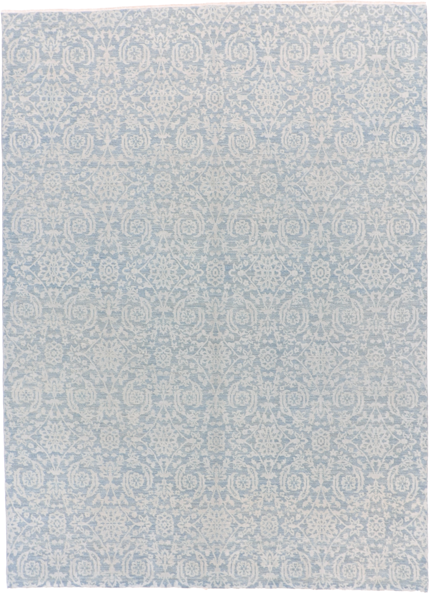 W 8.10 L 12 Mahal Wool And Silk Blend Hand-Woven All-Over Design - 59898