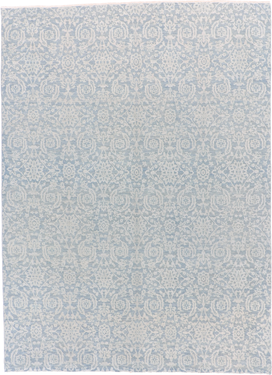 W 8.10 L 12 Mahal Wool And Silk Blend Hand-Woven All-Over Design - 59898