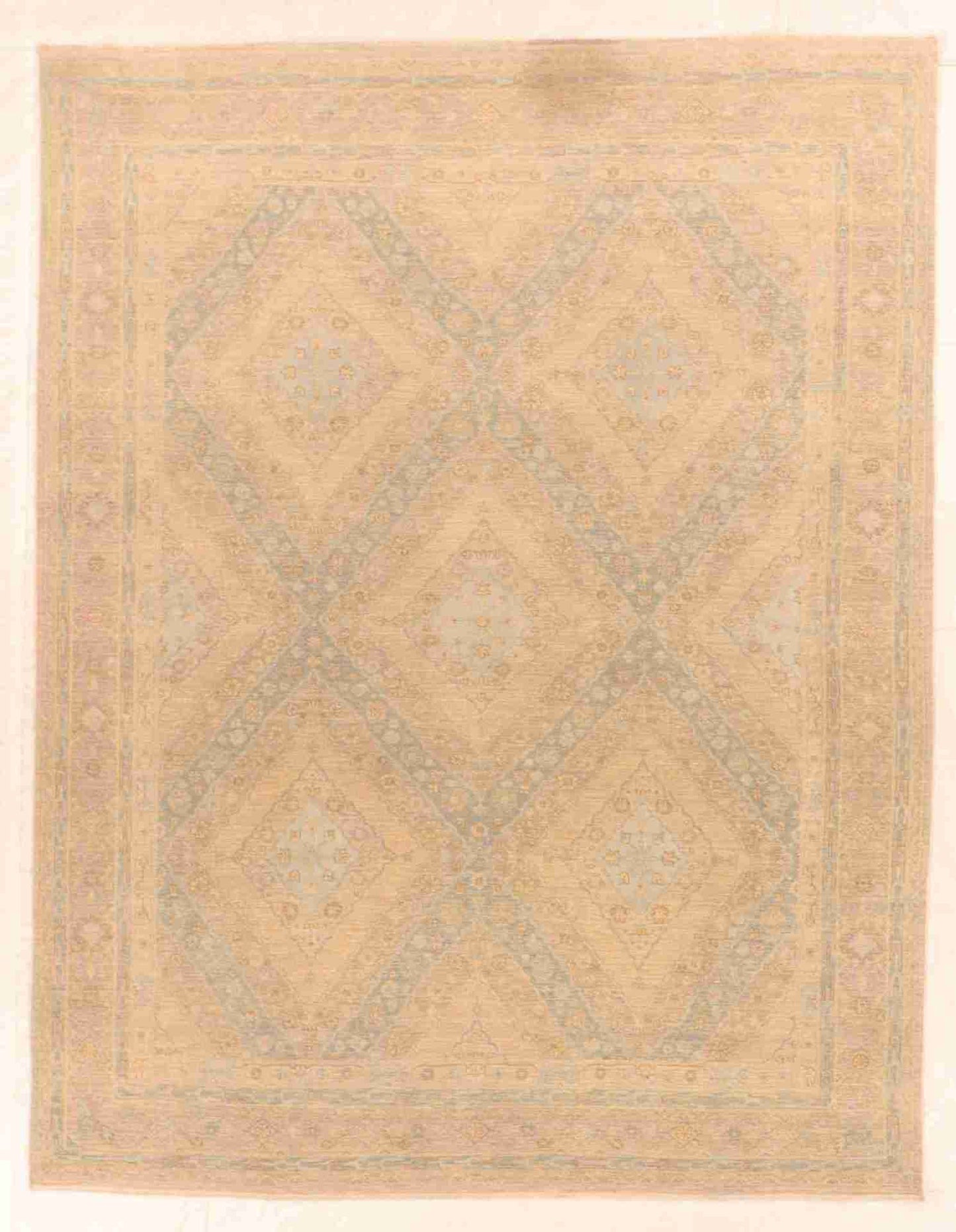 W 8 - L 10.2 - Bakhtiari Wool/Silk Transitional Rectangle - Finest Hand-Knotted Quality Wool - 59917