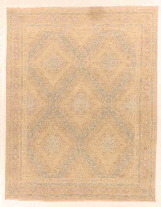 W 8 - L 10.2 - Bakhtiari Wool/Silk Transitional Rectangle - Finest Hand-Knotted Quality Wool - 59917