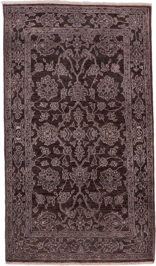 W 3.2 L 5.4 Mahal 100% Wool Hand-Woven All-Over Design - 59923