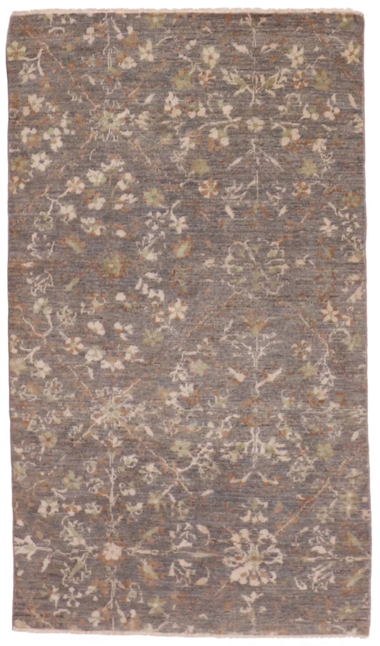 3 x 5.5 - Mahal Silk/Wool All Over Rectangle - Finest Hand-Knotted Quality Wool — 59925