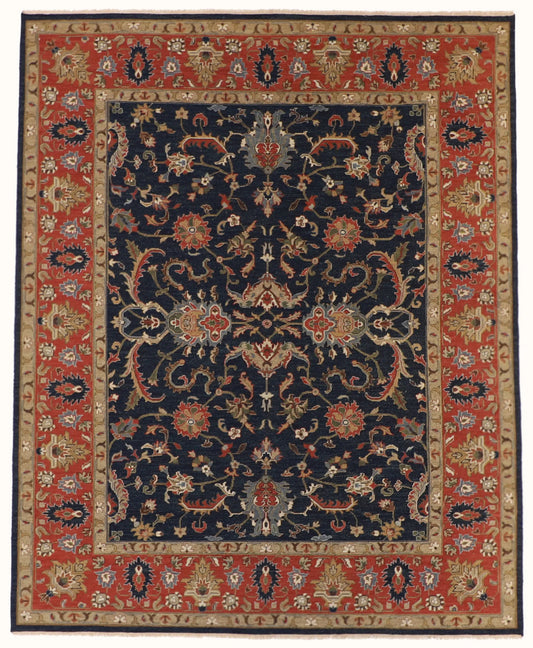 8.2 x 10 - Mahal Wool Traditional Rectangle - Finest Hand-Knotted Quality Wool — 59942