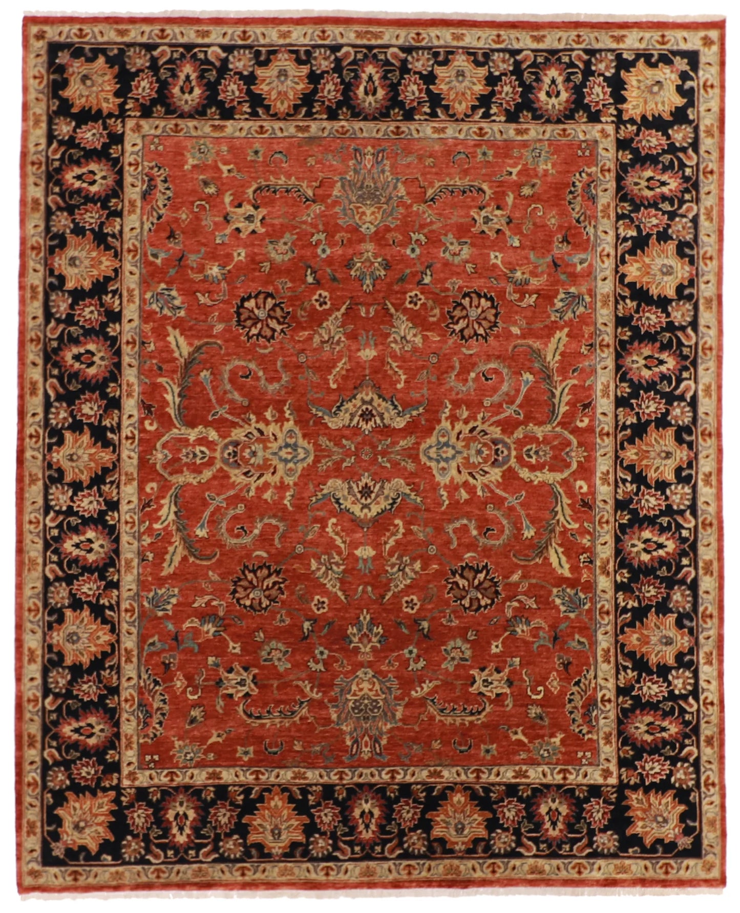 8x10 - Sultan Abad Wool Floral Rectangle - Hand Knotted Rug — 59952