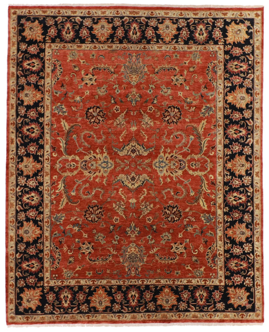 8x10 - Sultan Abad Wool Floral Rectangle - Hand Knotted Rug — 59952