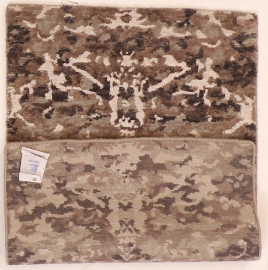 W 2 - L 3 - Modern Wool/Silk All Over Rectangle - Finest Hand-Knotted Quality Wool/Silk - 60000