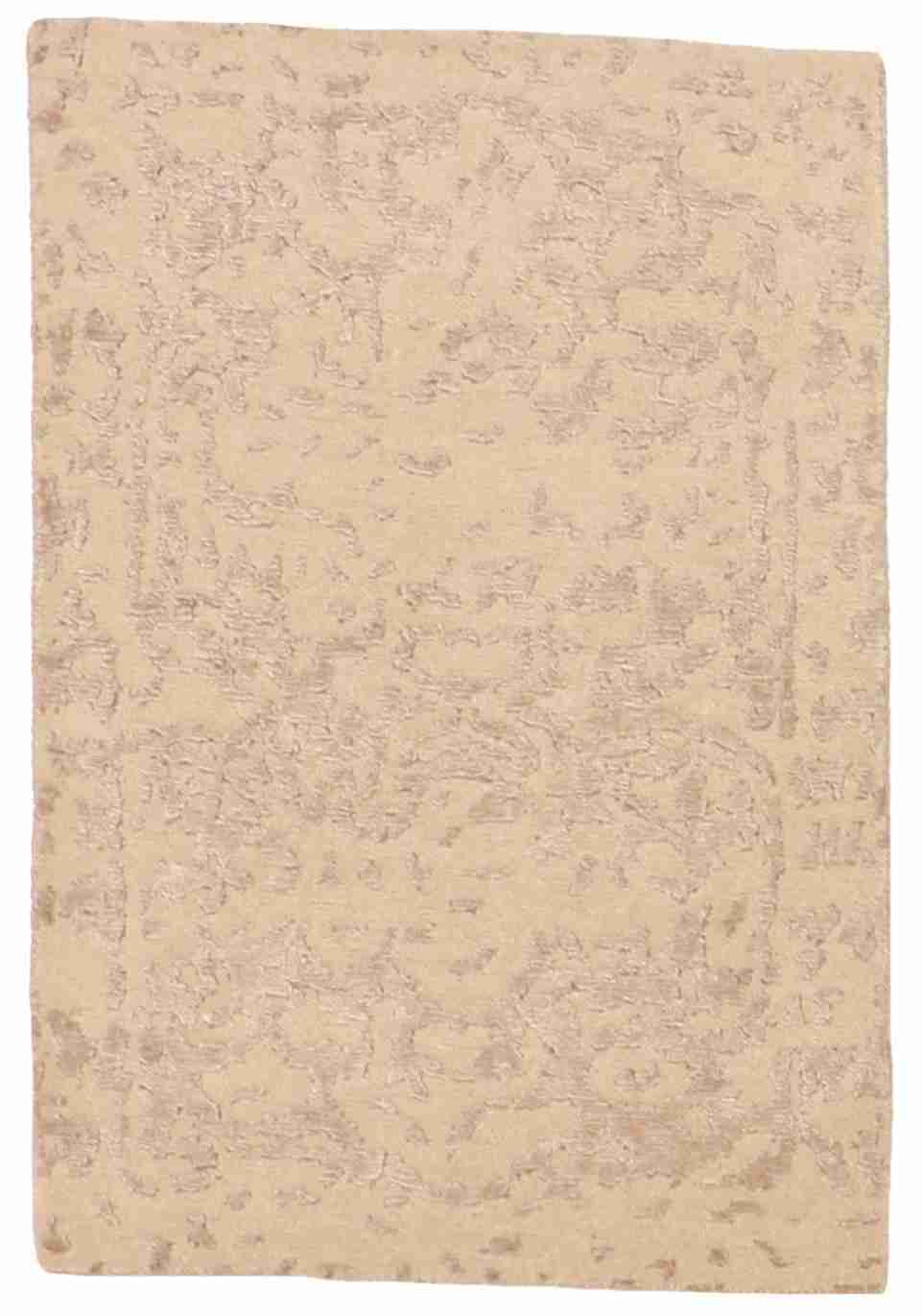 2 x 3 - Modern Fine/Wool/Silk All Over Rectangle - Finest Hand-Knotted Quality Wool/Silk — 60004