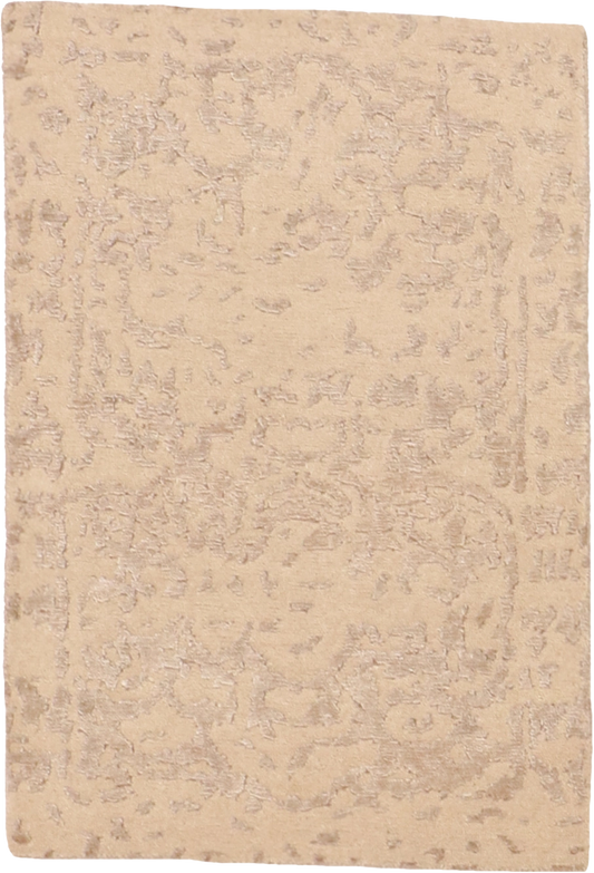 W 2 - L 3 Modern Wool-Silk Blend Hand-Woven All-Over Design - 60004