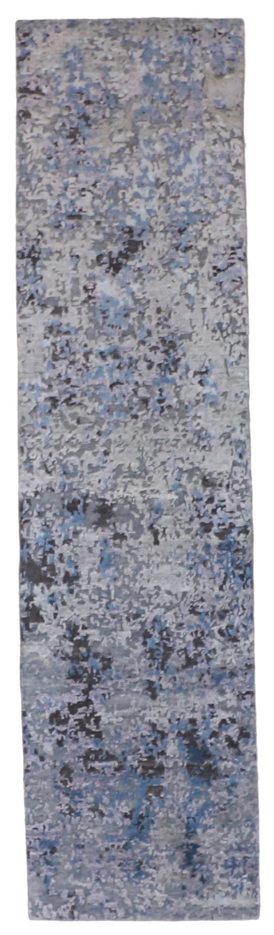 W 2.6 L 8.8 Modern Runner Wool And Silk Blend Hand-Woven All-Over Design - 60014