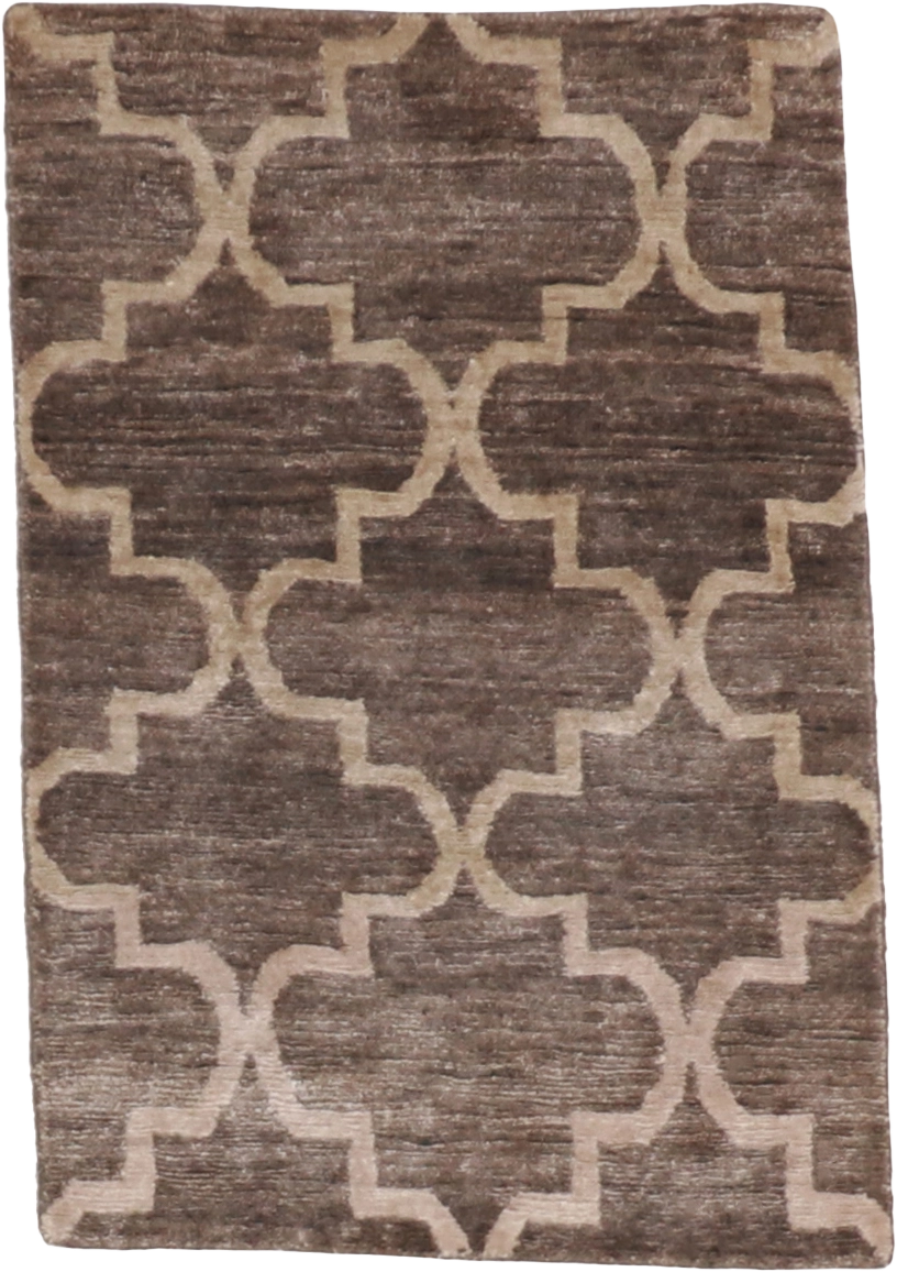 W 2 - L 3 Modern 100% Silk Hand-Woven All-Over Design - 60020