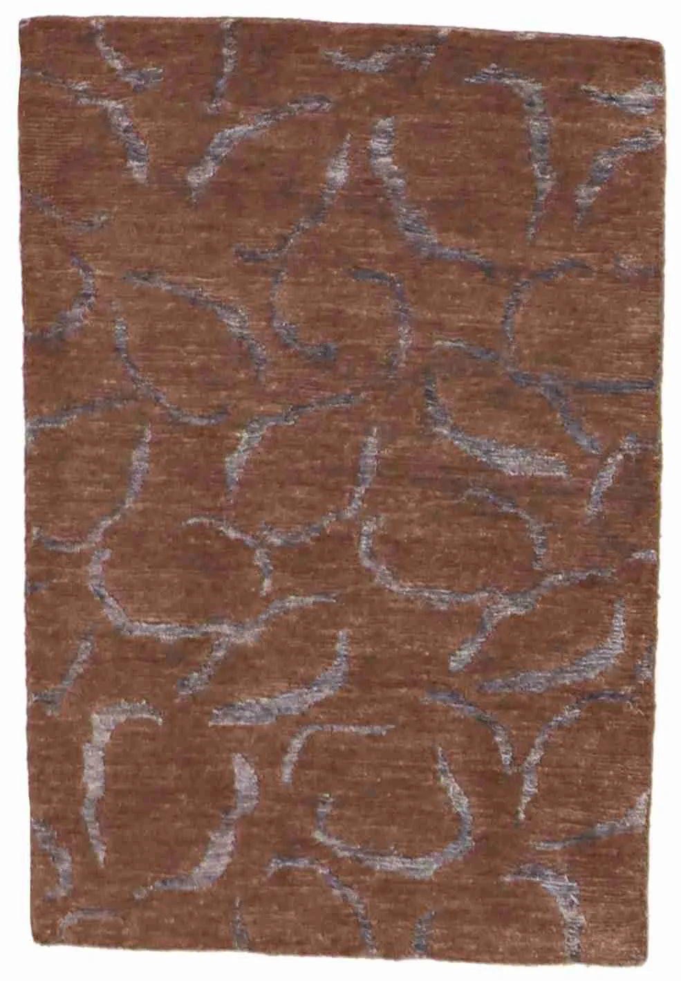 2 x 3 - Modern Silk/Wool All Over Rectangle - Finest Hand-Knotted Quality — 60032