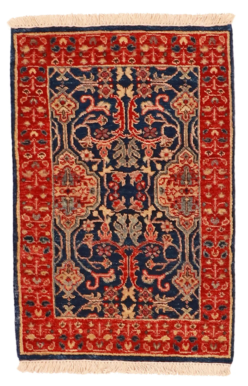 2 x 3 - Mahal Wool All Over Rectangle - Finest Hand-Knotted Quality Wool — 60035