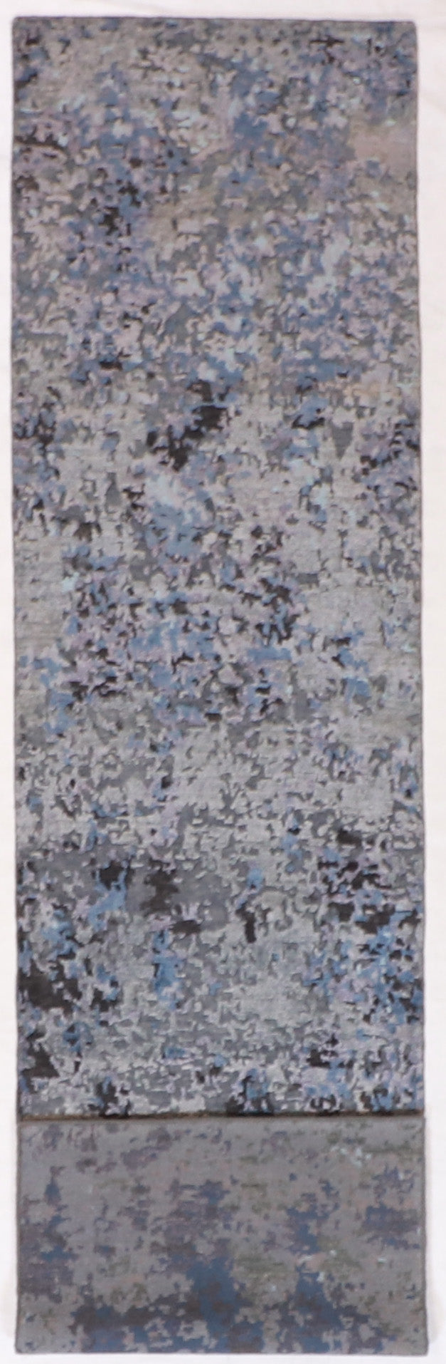 W 2.5 L 9.2 Modern Runner Wool-Silk Blend Hand-Woven All-Over Design - 60049