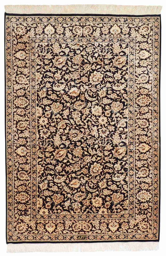 3.3 x 4.10 - Qum Fine/Silk All Over Rectangle - Finest Hand-Knotted Quality Wool — 60072