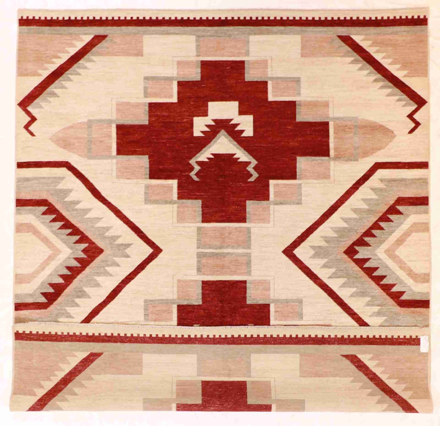 W 8.4 - L 9.10 - Mountain Modern Wool Western Rectangle - Finest Hand-Knotted Quality Wool - 60129