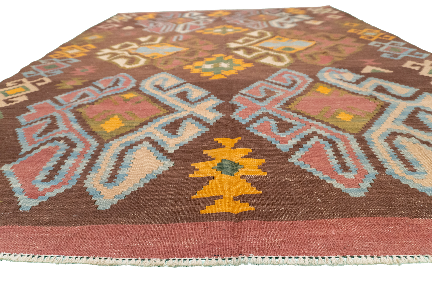 W 5.10 - L 7.8 - Kilim Fine/Wool All Over Rectangle - Finest Hand-Made Quality Wool - 60133