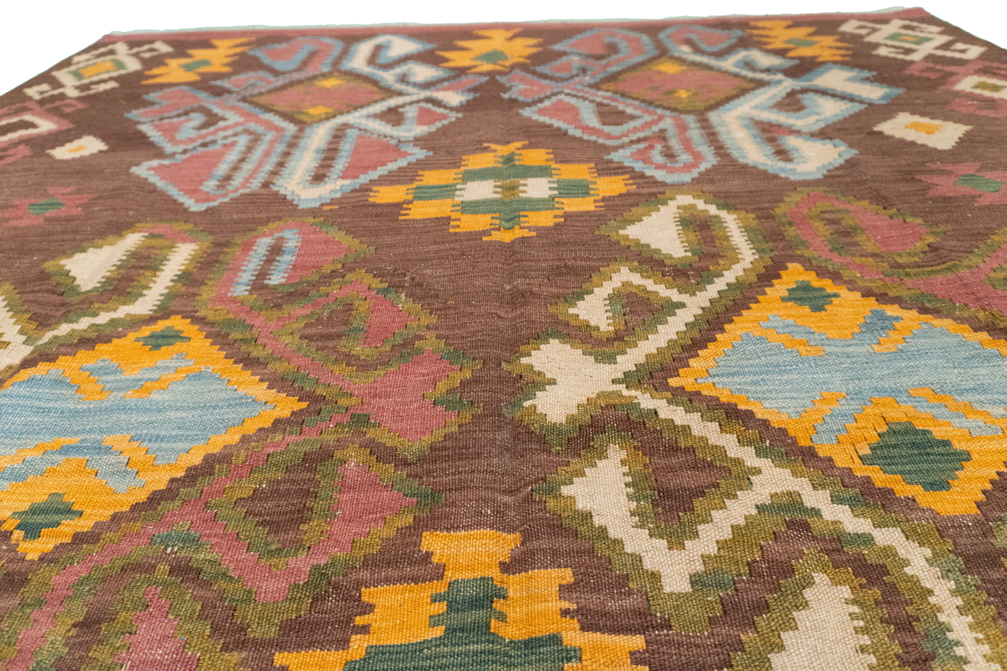 W 5.10 - L 7.8 - Kilim Fine/Wool All Over Rectangle - Finest Hand-Made Quality Wool - 60133