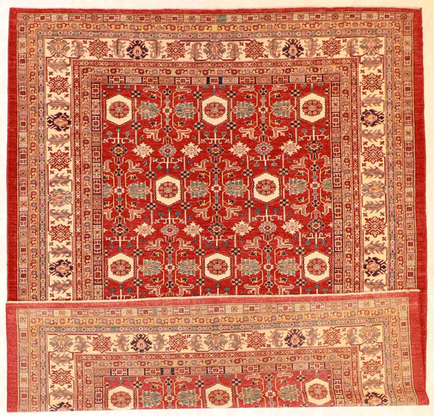 W 9.4 - L 11.6 - Mahal Wool Traditional Rectangle - Hand Woven Rug - 60137