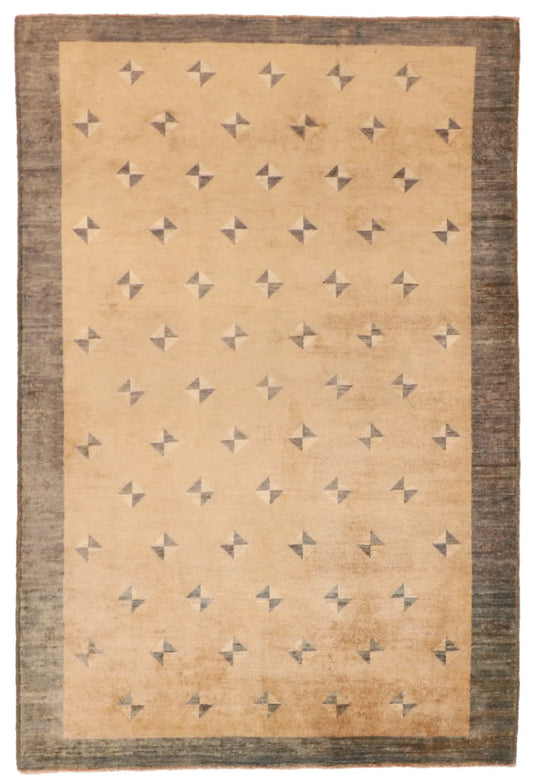 W 4.2 L 6.3 Modern 100% Wool Hand-Woven All-Over Design - 60144