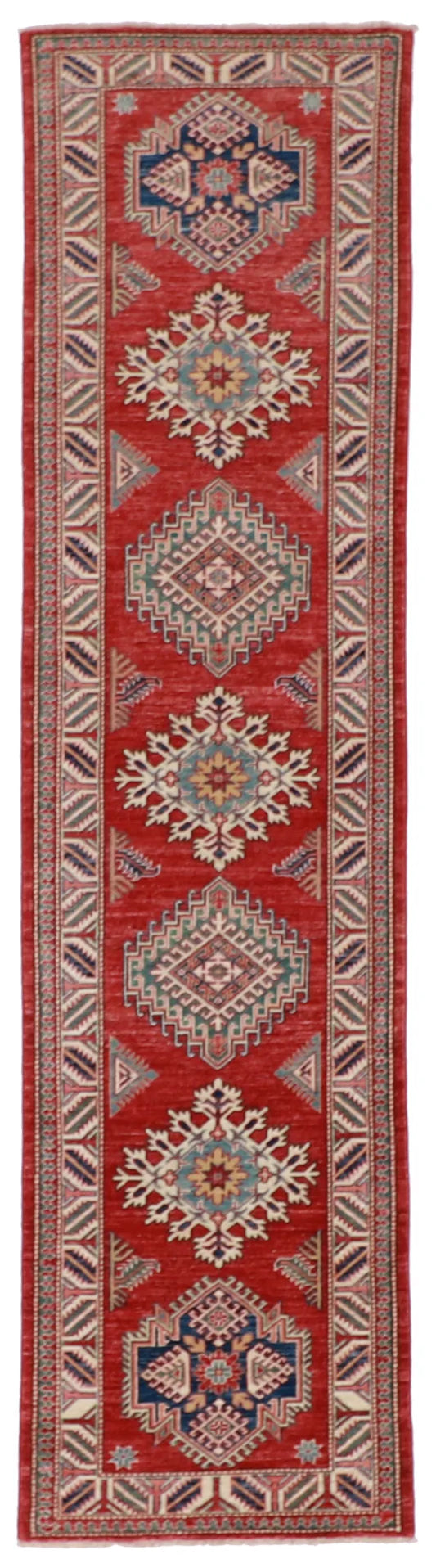 2.6 x 10.6 - Kuba Fine/Wool All Over Rectangle - Finest Hand-Knotted Quality Wool - 60164