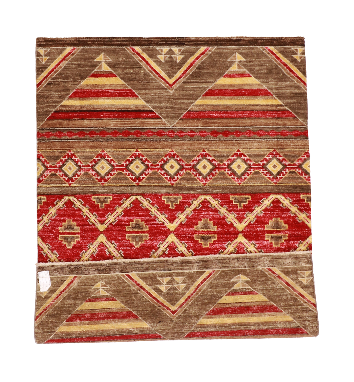 W 4.4 - L 6.3 Mountain Modern 100% Wool Hand-Woven Geometric Design - 60174