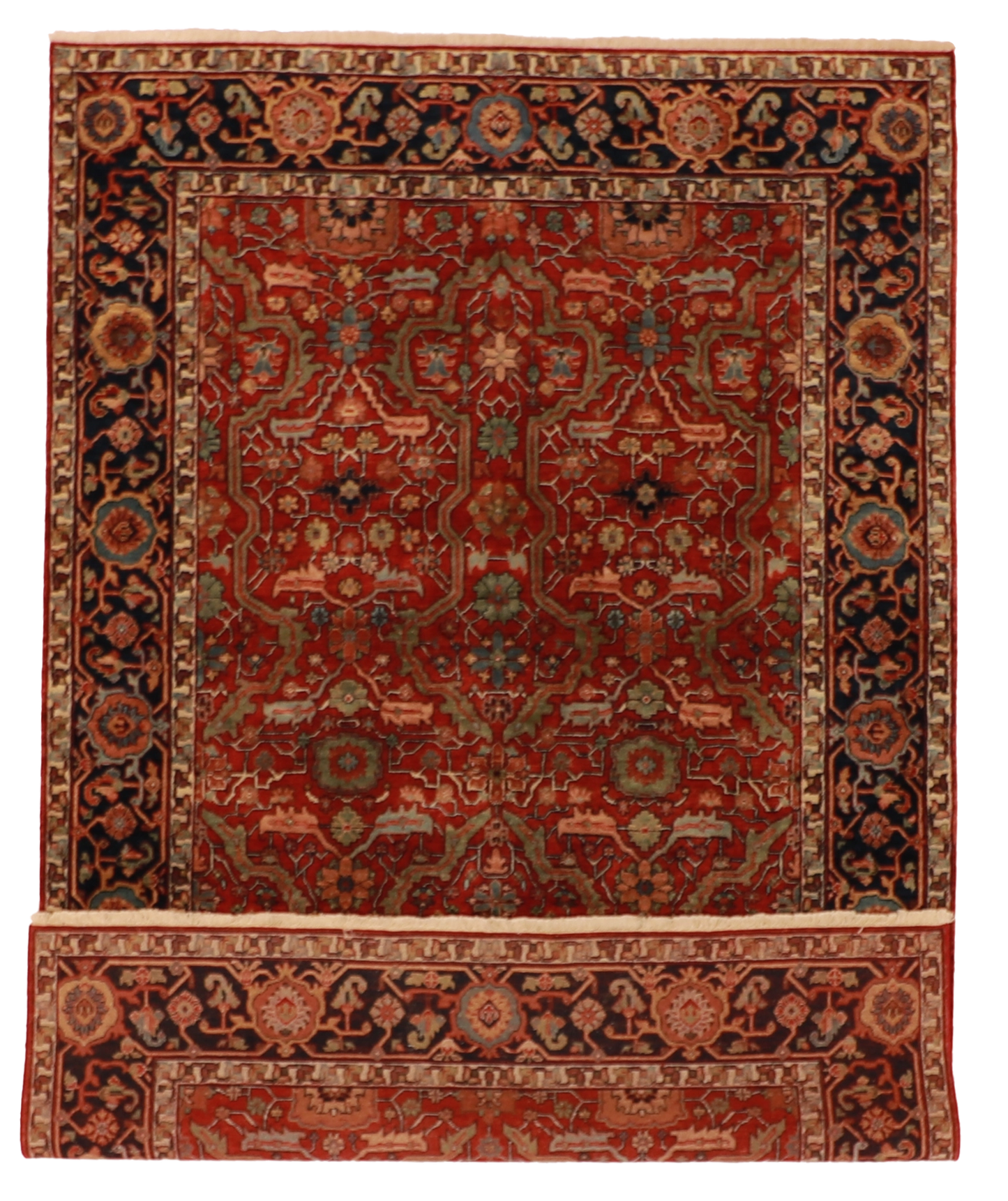 W 6 L 9 Malayer 100% Wool Hand-Woven All-Over Design - 60206