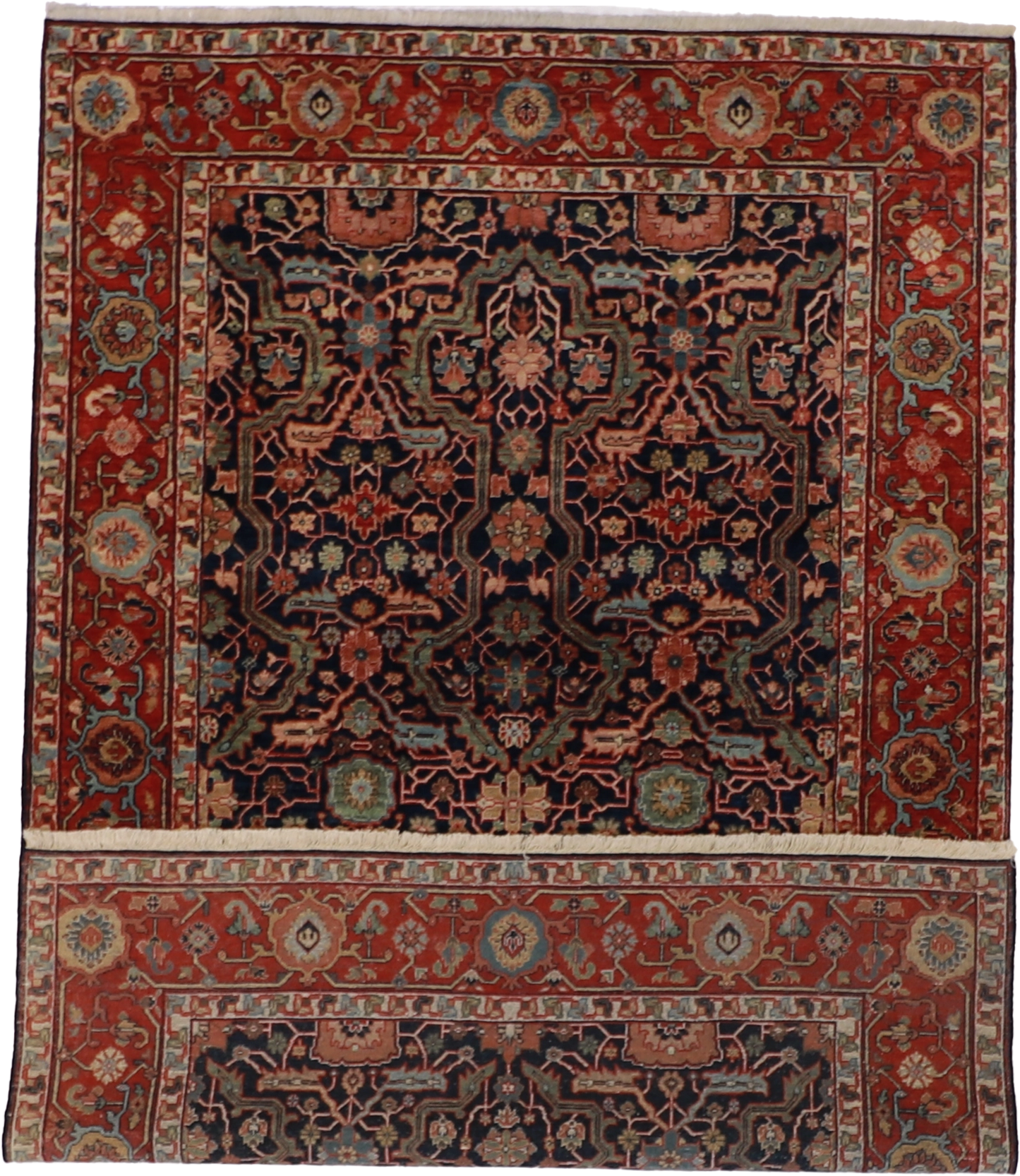 W 6 L 9 Mahal 100% Wool Handmade All Over Design - 60207