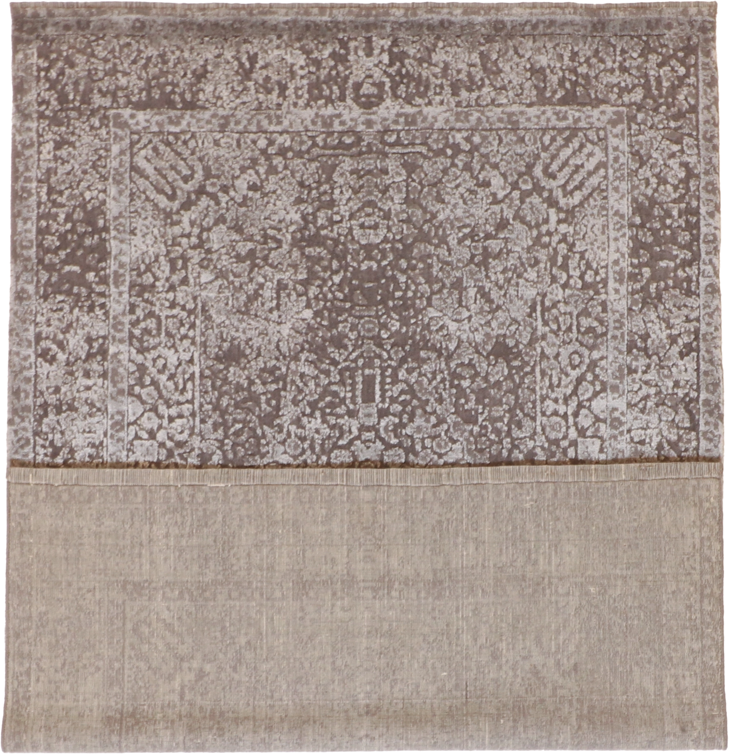 W 4.9 L 7 Modern Wool And Silk Blend Hand-Woven All-Over Design - 60229