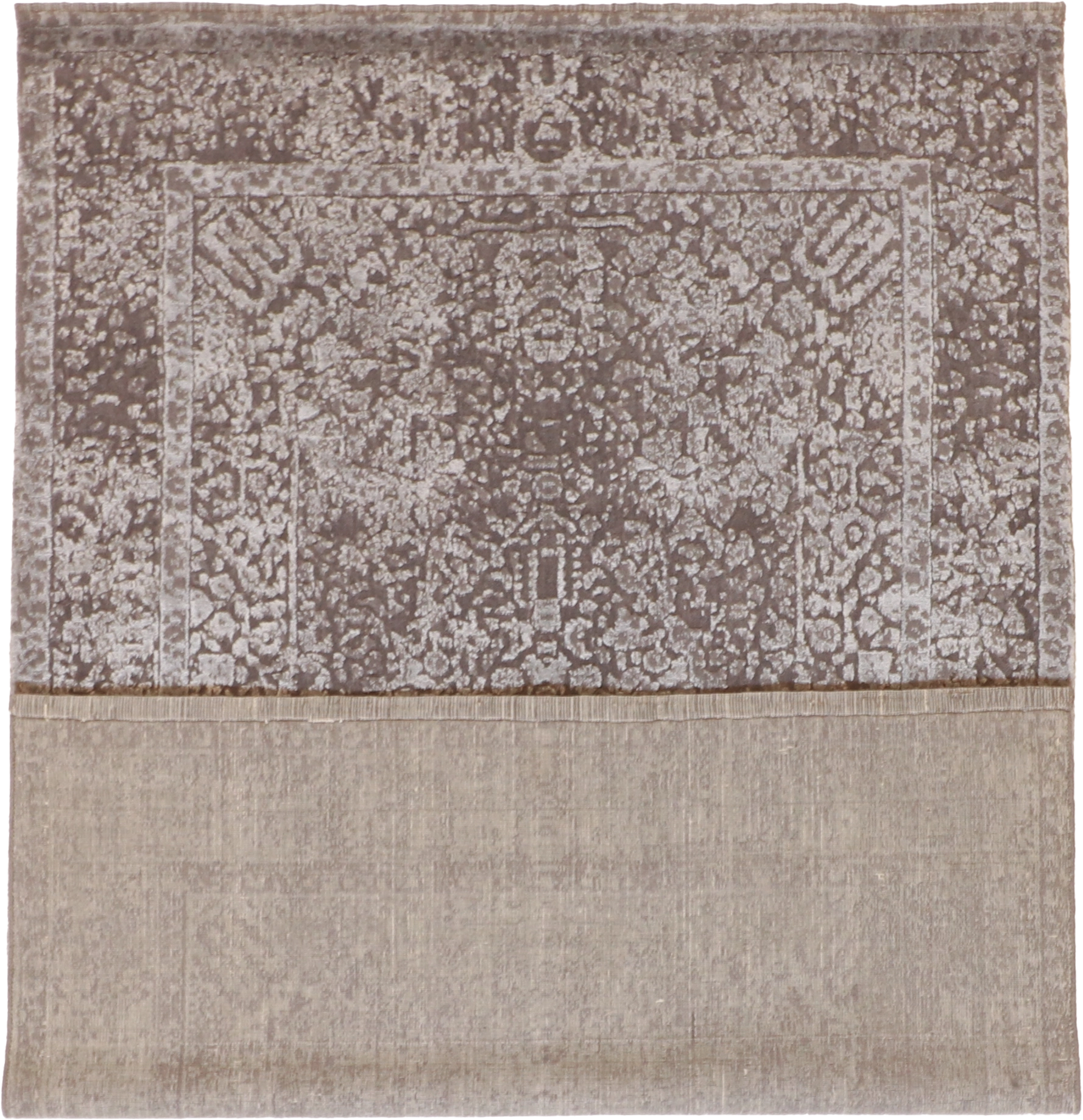 W 4.9 L 7 Modern Wool And Silk Blend Hand-Woven All-Over Design - 60229