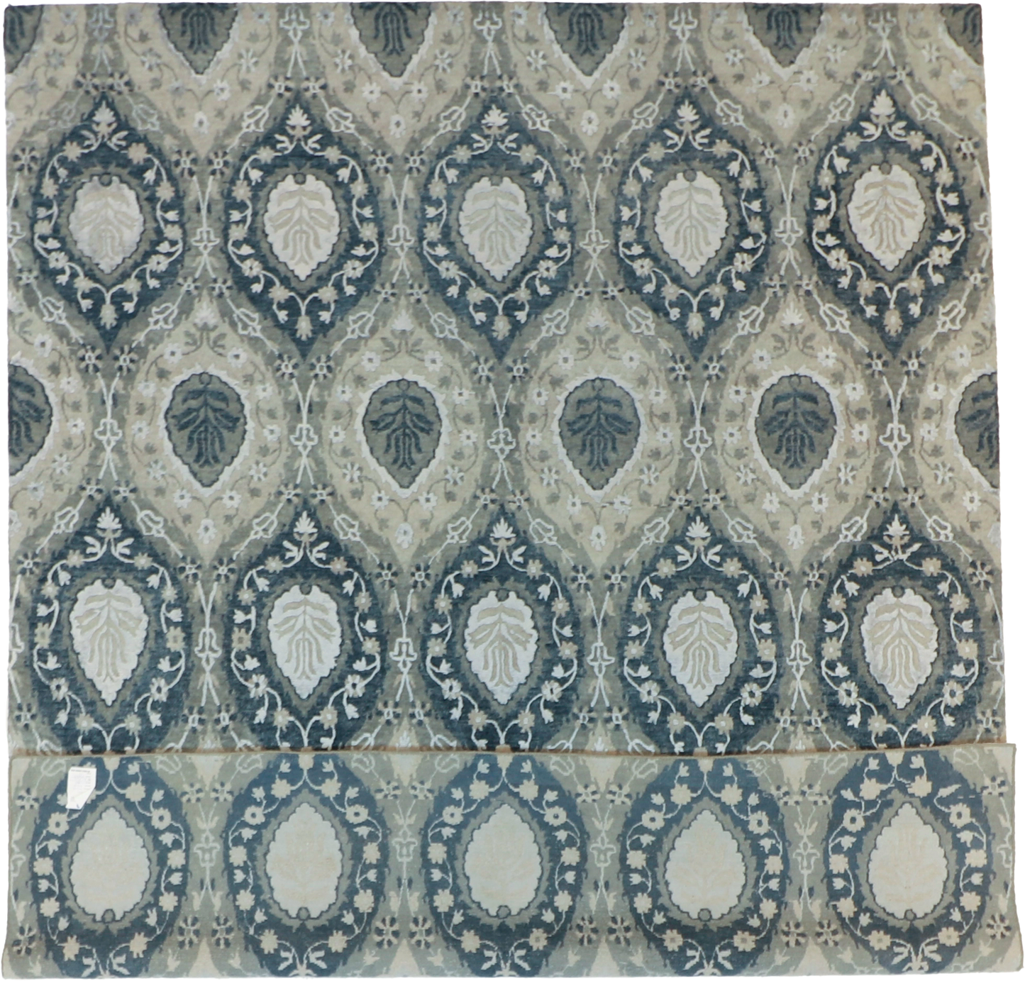 W 8.1 L 10 Modern Wool And Silk Blend Hand-Woven All-Over Design - 60270
