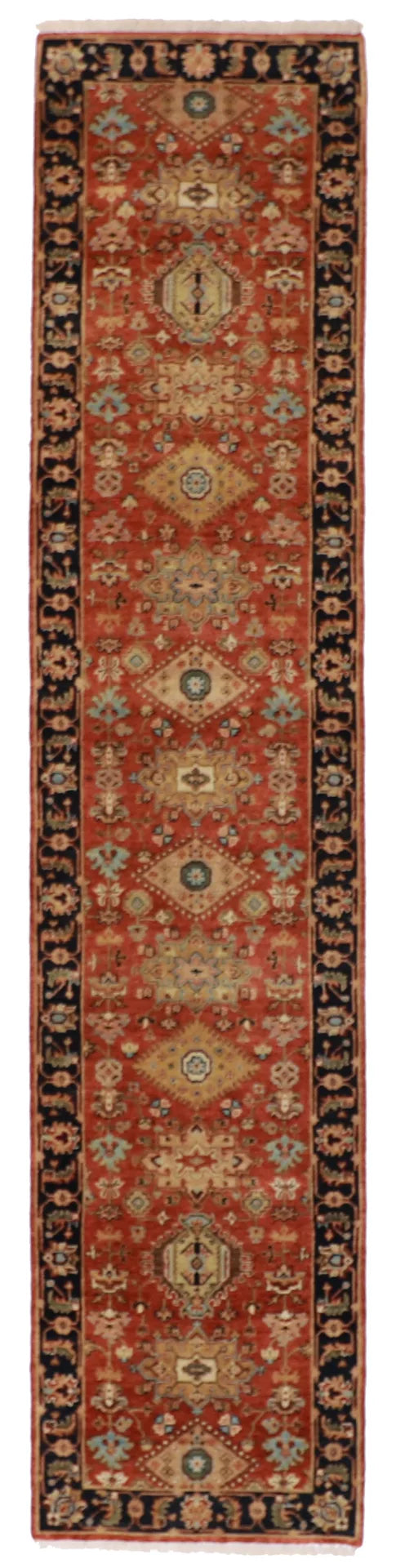 2.7 x 11.7 - Karajeh Fine All Over Rectangle - Hand Woven Rug — 60285