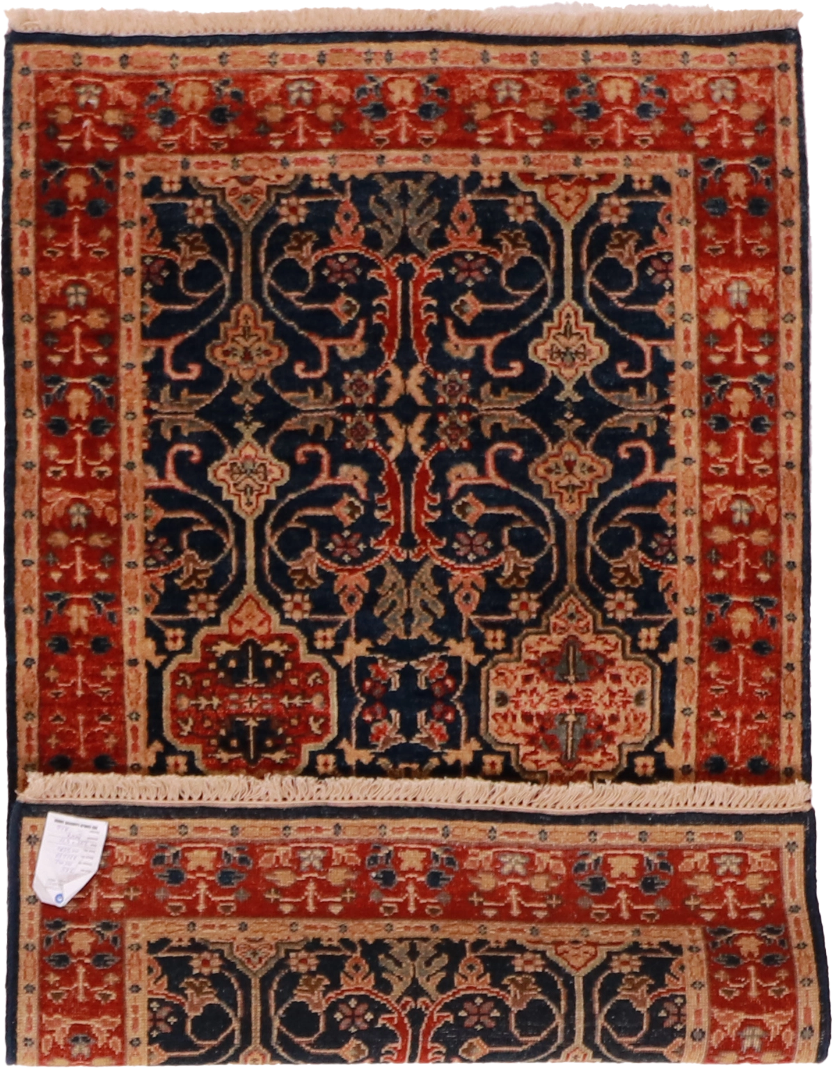 W 2.11 L 4.11 Isfahan 100% Wool Hand-Woven All-Over Design - 60297