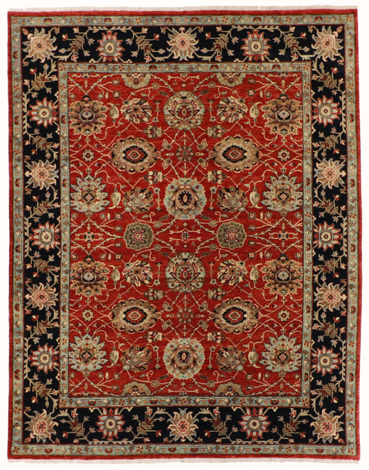 W 7.9 L 9.11 Malayer 100% Wool Hand-Woven All-Over Design - 60314