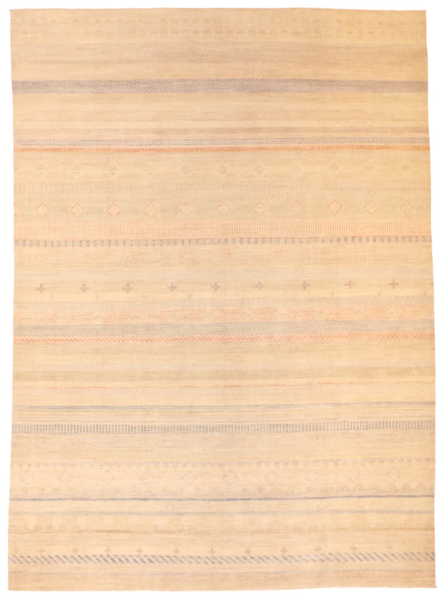 10.1 x 14 - Mountain Modern Wool Western Rectangle - Finest Hand-Knotted Quality Wool — 60331