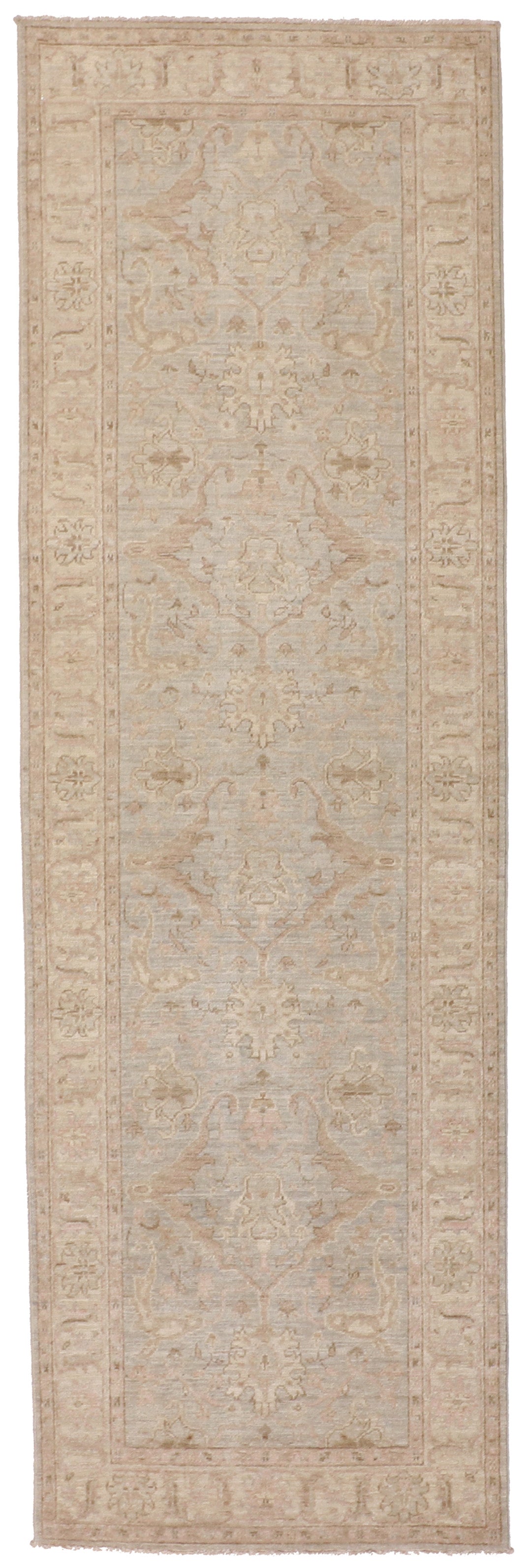 W 2.7 L 8.2 Gazvin Runner 100% Wool Handmade Pakistan All Over Design - 60335