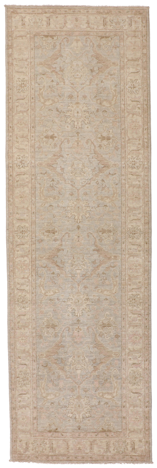 W 2.7 L 8.2 Gazvin Runner 100% Wool Handmade Pakistan All Over Design - 60335