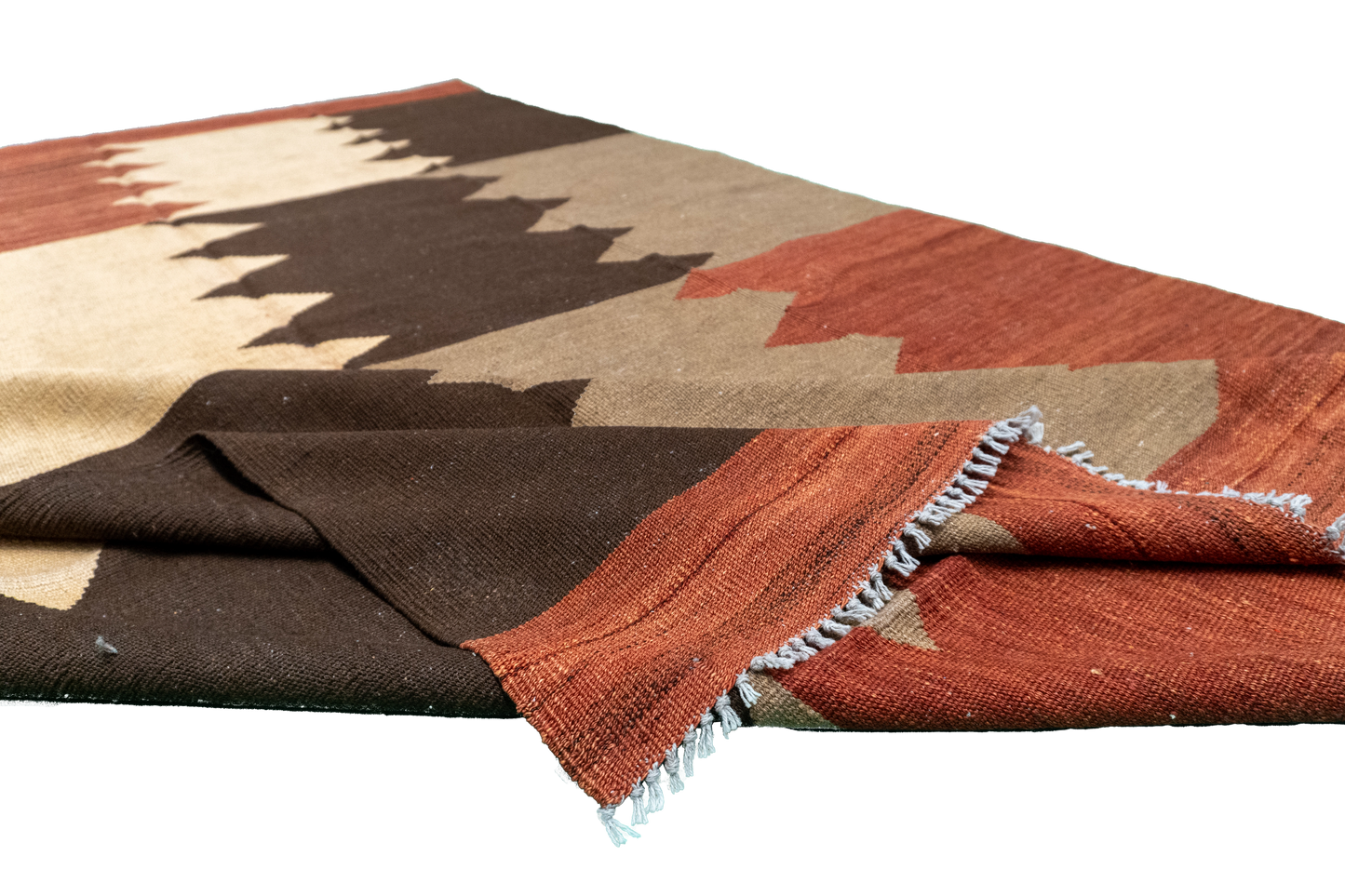 W 5.7 L 9.1 Kilim 100% Wool Hand-Woven All-Over Design - 60353