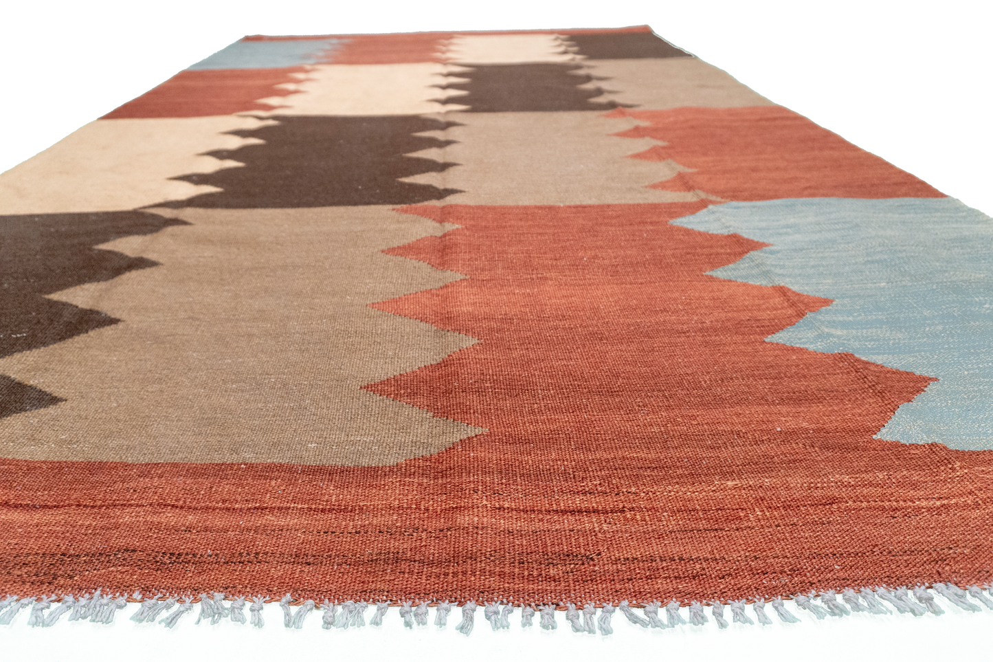 W 5.7 L 9.1 Kilim 100% Wool Hand-Woven All-Over Design - 60353