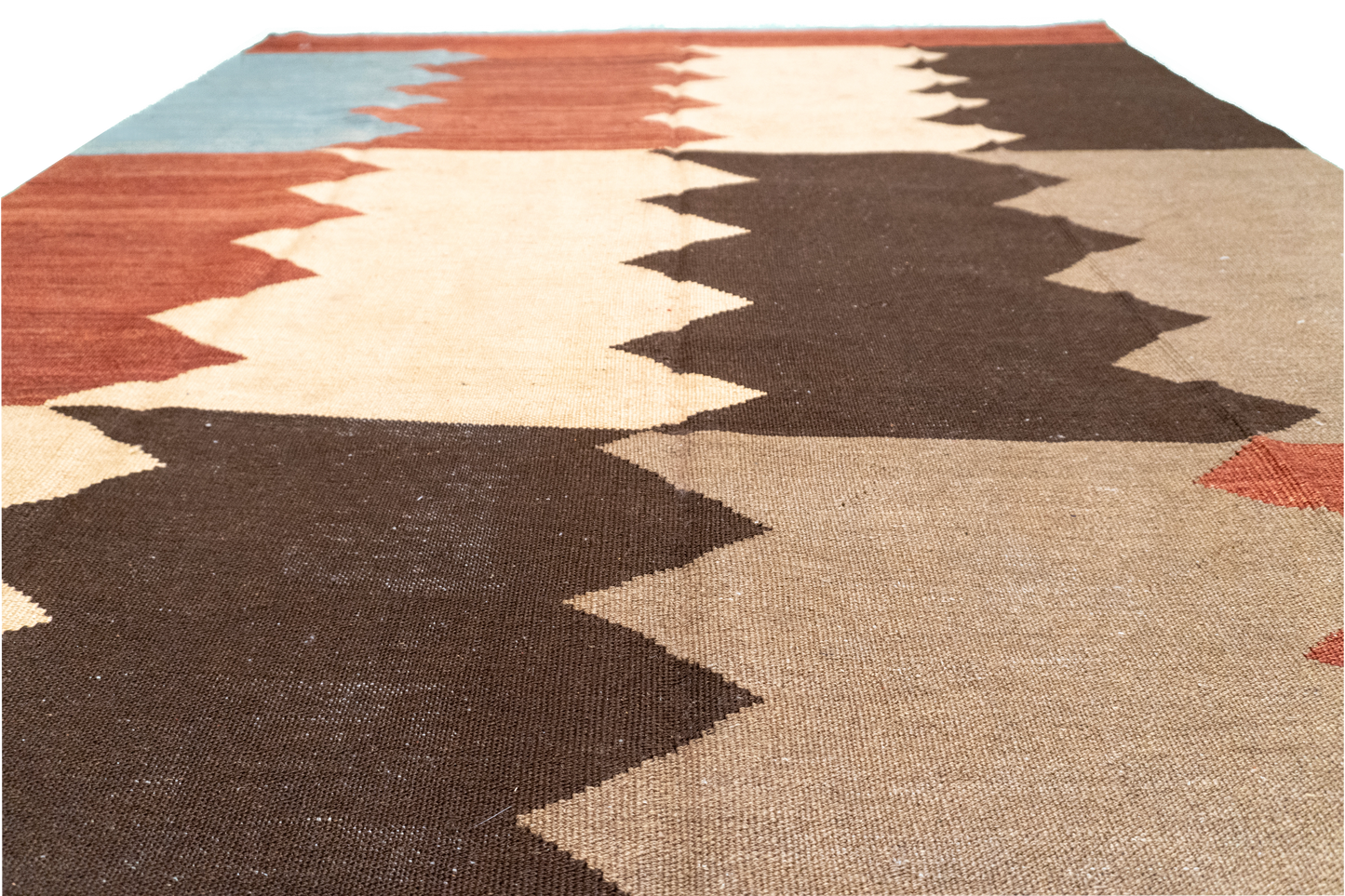 W 5.7 L 9.1 Kilim 100% Wool Hand-Woven All-Over Design - 60353