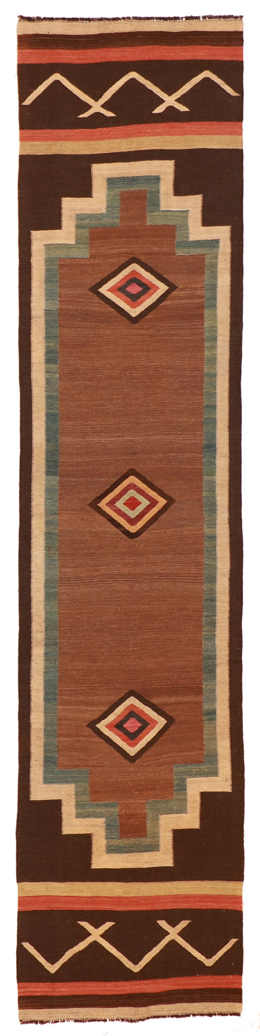 Runner - Kilim Fine/Wool All Over Rectangle - Hand Knotted Rug — 60354