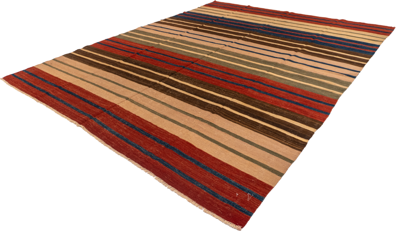 W 8.4 L 10.4 Gazvin 100% Wool Hand-Woven All-Over Design - 60355