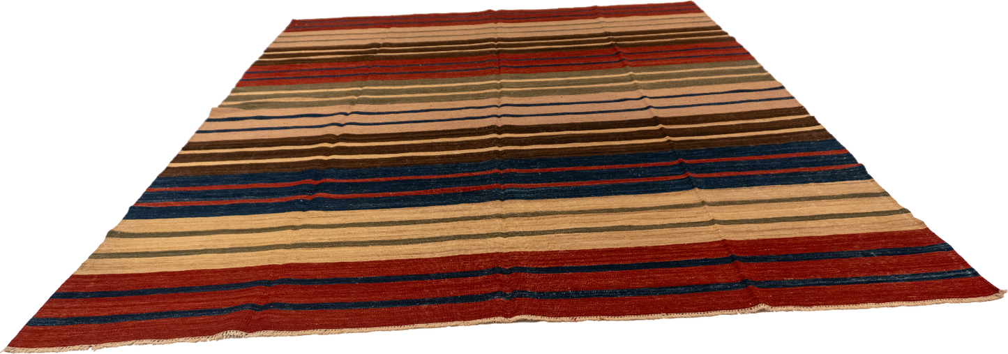 W 8.4 L 10.4 Gazvin 100% Wool Hand-Woven All-Over Design - 60355