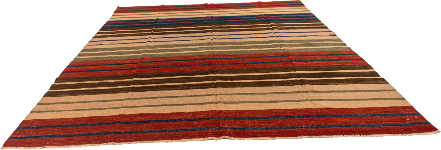 W 8.4 L 10.4 Gazvin 100% Wool Hand-Woven All-Over Design - 60355