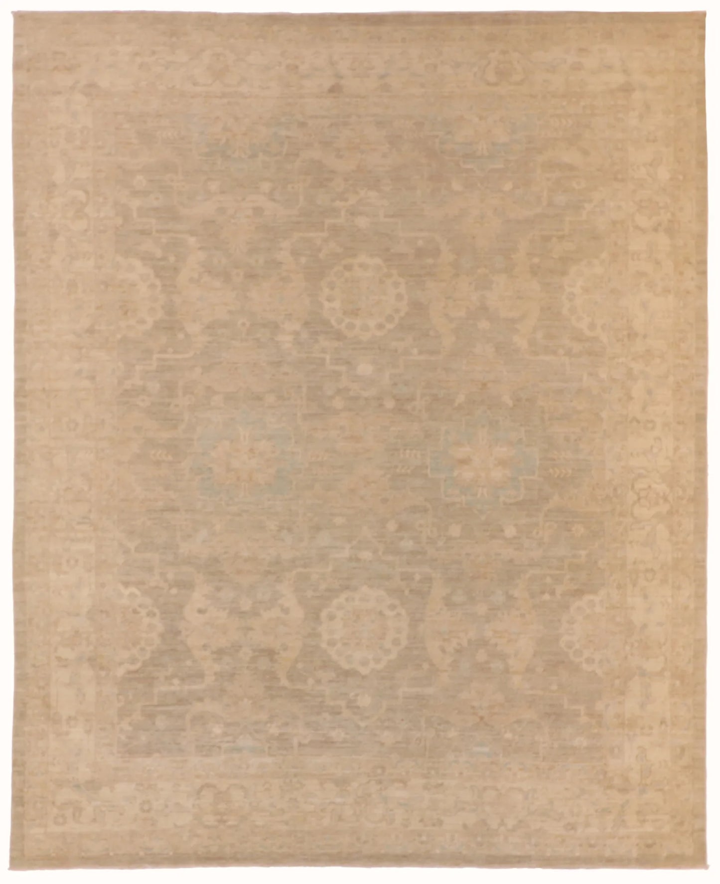 W 8 - L 9.8 - Mashad Wool Transitional Rectangle - Finest Hand-Knotted Quality Wool - 60381