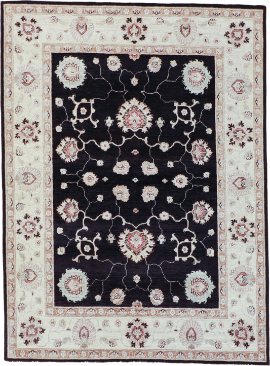 W 5 L 6.8 Isfahan 100% Wool Hand-Woven All-Over Design - 60387