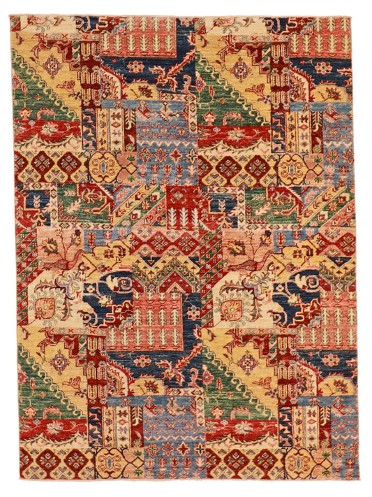 4.10 x 6.6 - Bakhtiarie Wool Traditional Rectangle - Finest Hand-Knotted Quality Wool — 60389