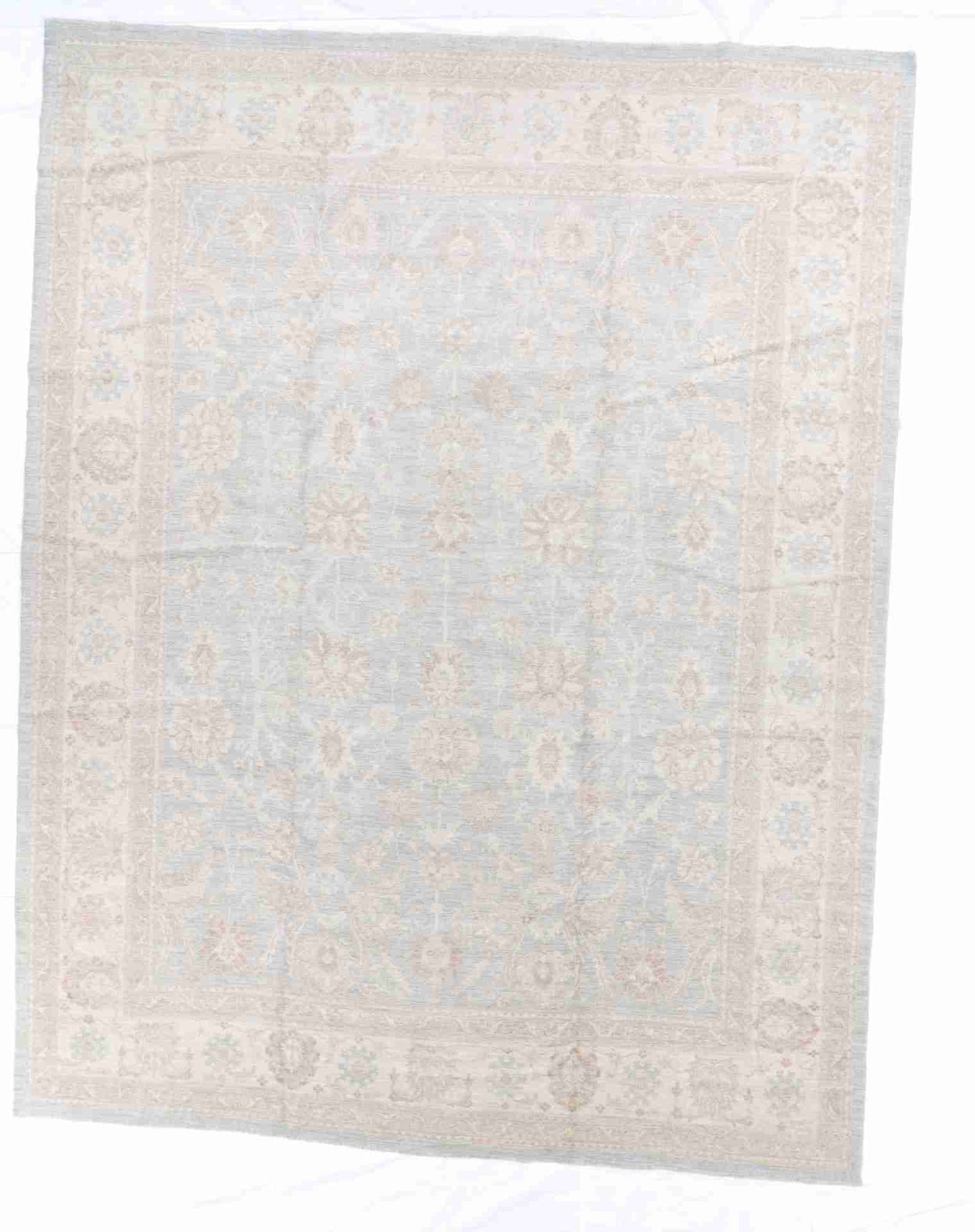 W 12 - L 15.6 - Frahan Fine/Wool All Over Rectangle - Finest Hand-Knotted Quality Wool - 60400