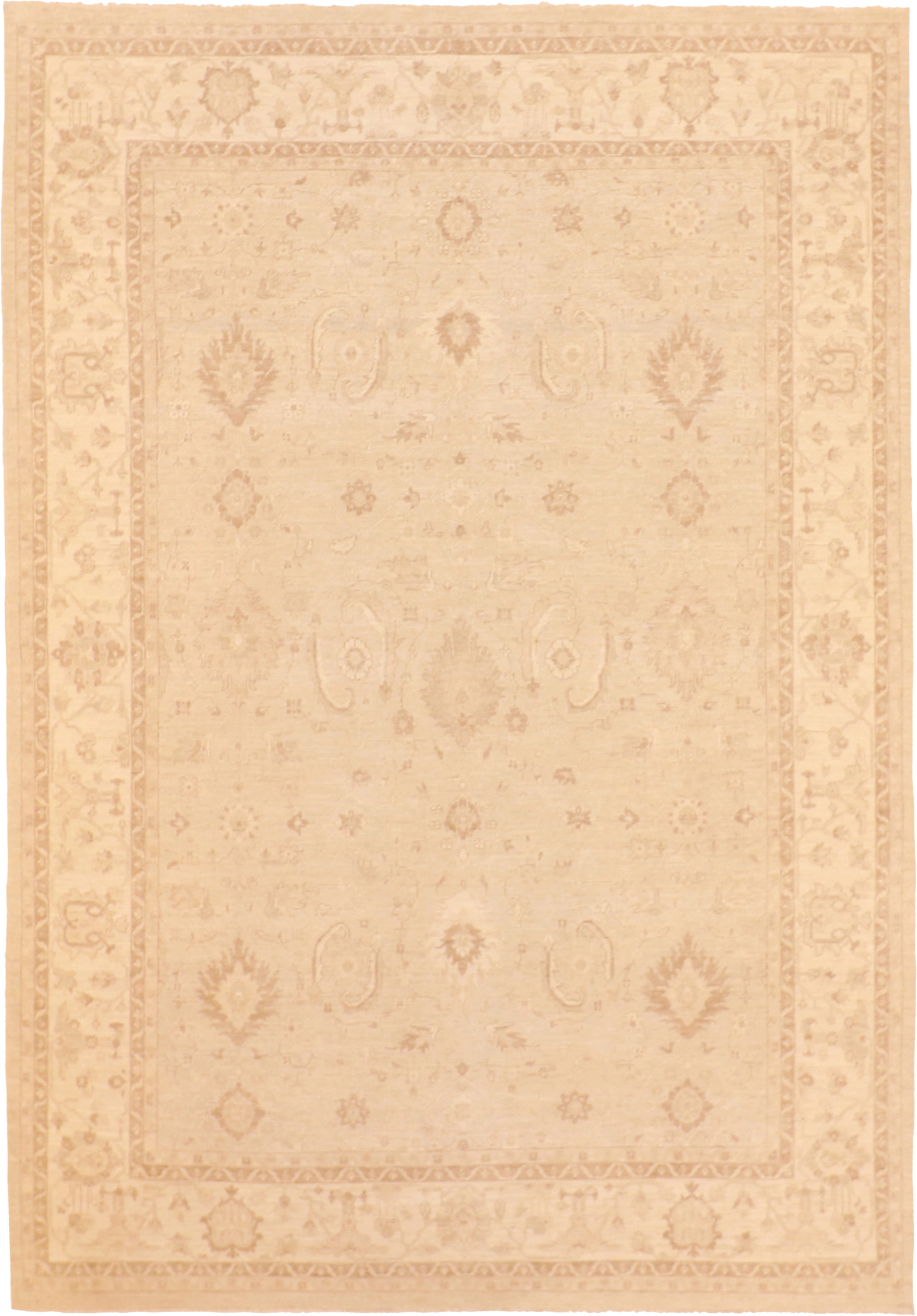 W 8.1 L 10.11 Oushak 100% Wool Hand-Woven All-Over Design - 60402