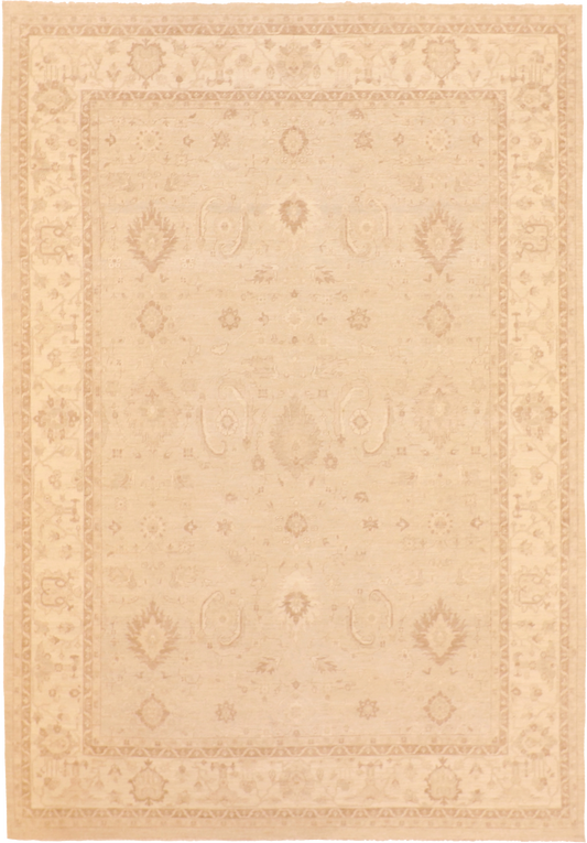 W 8.1 L 10.11 Oushak 100% Wool Hand-Woven All-Over Design - 60402
